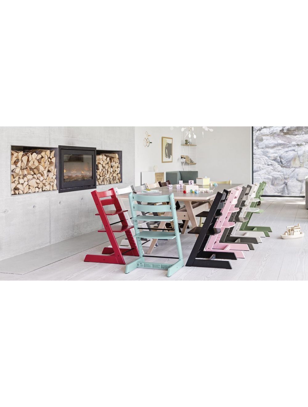Stokke tripp trapp top chair serene pink