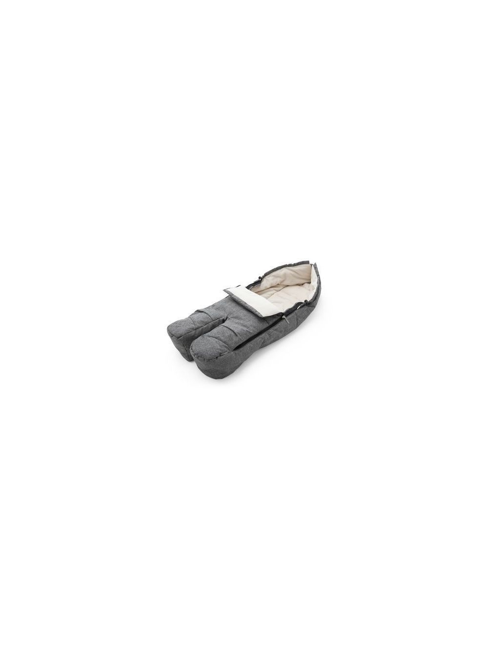 Stokke footmuff black melange sale