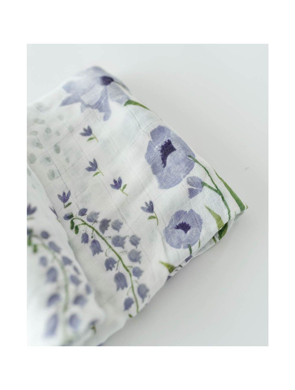 Little Unicorn Deluxe Muslin Swaddle Single Blue Windflower