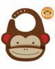 Skip Hop Zoo Fold & Go Silicone Bib-Monkey