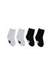 Huxbaby Simple Sock 2 Pack - Grey Marle/Black