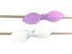 Baby Wisp - Headband 2 pack Leather Knot- White/Lilac 3m+