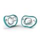 Nanobebe Flexy Pacifier Twin-Pack 0-3m - Teal