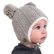 Jan & Jul Kids Knit Winter Earflap Hats - Grey Bear S