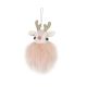 Mon Ami Pink Reindeer Ornament