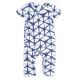 Aden & Anais Short Sleeve Kimono One-Piece - Cubic Indigo Shibori (9-12m)