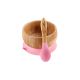 Avanchy Baby Bamboo Stay Put Suction Bowl & Spoon - Pink