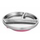 Avanchy Stay Put Toddler Stainless Suction Plate Pink