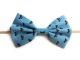 Baby Wisp Headband Fan Out Bow Print - Blue 3-12m