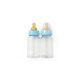 Hevea Baby Glass Bottles Medium Flow 3-24m Blue 2 Pack