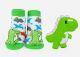 Waddle Baby Rattle Sock & Silly Chew Teether Gift Set 0-12m - Dinosaur