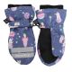 FlapjackKids Water Repellent Ski Mittens - Unicorn Indigo - Large 4-6 years