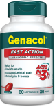 Genacol Fast Action Natural Analgesic Acts in 3 Hours 60 Softgels @