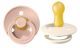 BIBS Colour Collection 2 Pack Toddler Pacifier Size 2 (6-18m) - Ivory & Blush