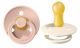 BIBS Colour Collection 2 Pack Baby Pacifier Size 1 (0-6m) - Ivory & Blush