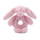 Jellycat Bashful Tulip Pink Bunny Ring Rattle