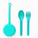 OmieLife Fork Spoon & Pod Set V2 - Mint Green
