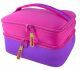 DabbaWalla Duo Machine Washable Lunch Bag - Pink/Purple