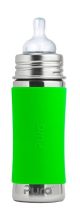 Pura Infant Bottle with Green Sleeve 325ml 3+ months