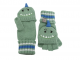 FlapjackKids Knitted Fingerless Gloves with Mitten Flap - Dinosaur Medium (2-4Yrs)