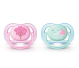 Philips AVENT Ultra Air Pacifier Contemporary Decos Pink and Blue 2 Pack