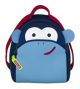 DabbaWalla Machine Washable Preschool Backpack - Blue Monkey