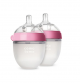 COMOTOMO Silicone Baby Bottle Pack Pink 2 x 150ml - Slow Flow