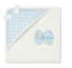 Petit Bateau Organic Hooded Towel 2 Pieces Gift Set- Blue
