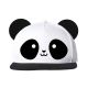 Whistle & Flute Kawaii Panda Flat Brim Cap With Ears SMALL