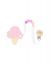 Glitter & Spice Ice Cream Cone Teether - Bubblegum Pink