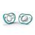 Nanobebe Flexy Pacifier Twin-Pack 0-3m - Teal