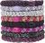 L.Erickson Grab & Go Ponytail Holders Set of Eight - Purple