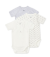 Petit Bateau Organic 3 Bodies Boys Naissance Short Sleeves