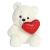 Aurora Valentine Bashful Bear - Cream 8In
