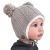 Jan & Jul Kids Knit Winter Earflap Hats - Grey Bear S