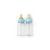 Hevea Baby Glass Bottles Medium Flow 3-24m Blue 2 Pack