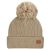 Babyfied Apparel PomPom Toque - Beige - 0-6M