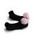 Collegien Shoe Socks Chaussons Noir Customises Pompons Rose 