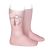 Condor Knee-High Socks With Grossgrain Bow Rosa Polo