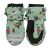 Flapjackkids Water Repellent Ski Mittens - Bear Green - Large 4-6Y+