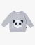 Huxbaby Panda Sweatshirt - Grey Marle