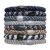 L.Erickson Grab & Go Ponytail Holders Set of Eight - Indigo