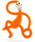 Matchstick Monkey 跳舞猴固齿器 橘色