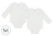 Nest Designs Basics Organic Cotton Kimono Ribbed Long Sleeve Onesie (2 Pack) - White 3-6M