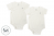 Nest Designs Basics Organic Cotton Kimono Ribbed Short Sleeve Onesie (2 Pack) - White 0-3M