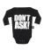 Nununu Don't Ask Patch Onesie - Black 0-6M