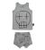 Nununu Boys Sketch Skull Underwear Set - Heather Grey