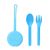 OmieLife Fork Spoon & Pod Set V2 - Capri Blue