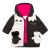 Catimini Black and White Hooded Puffer Jacket Raining Cats & Dogs 