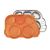 Innobaby Din Din Smart Divided Stainless Platter with Lid/Orange